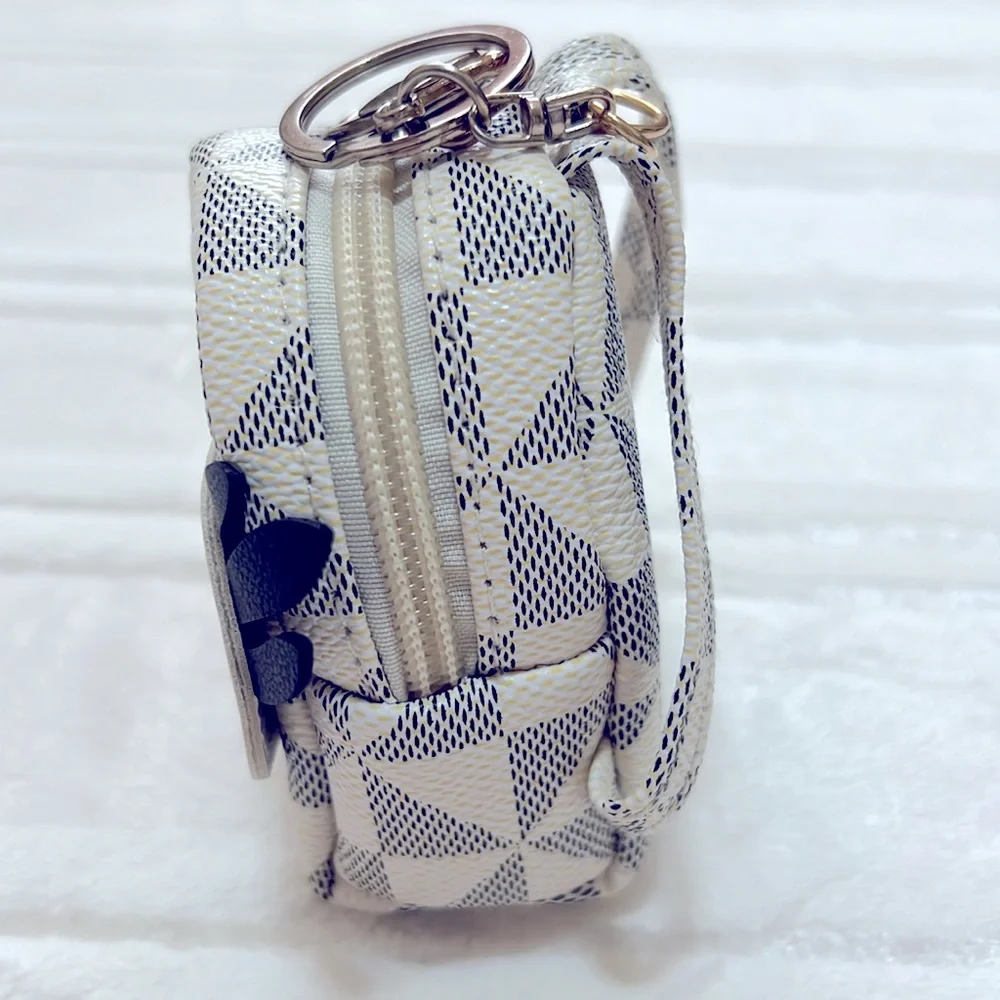 White Owl Mini Backpack Bag Charm / Keychain / Lipstick Holder